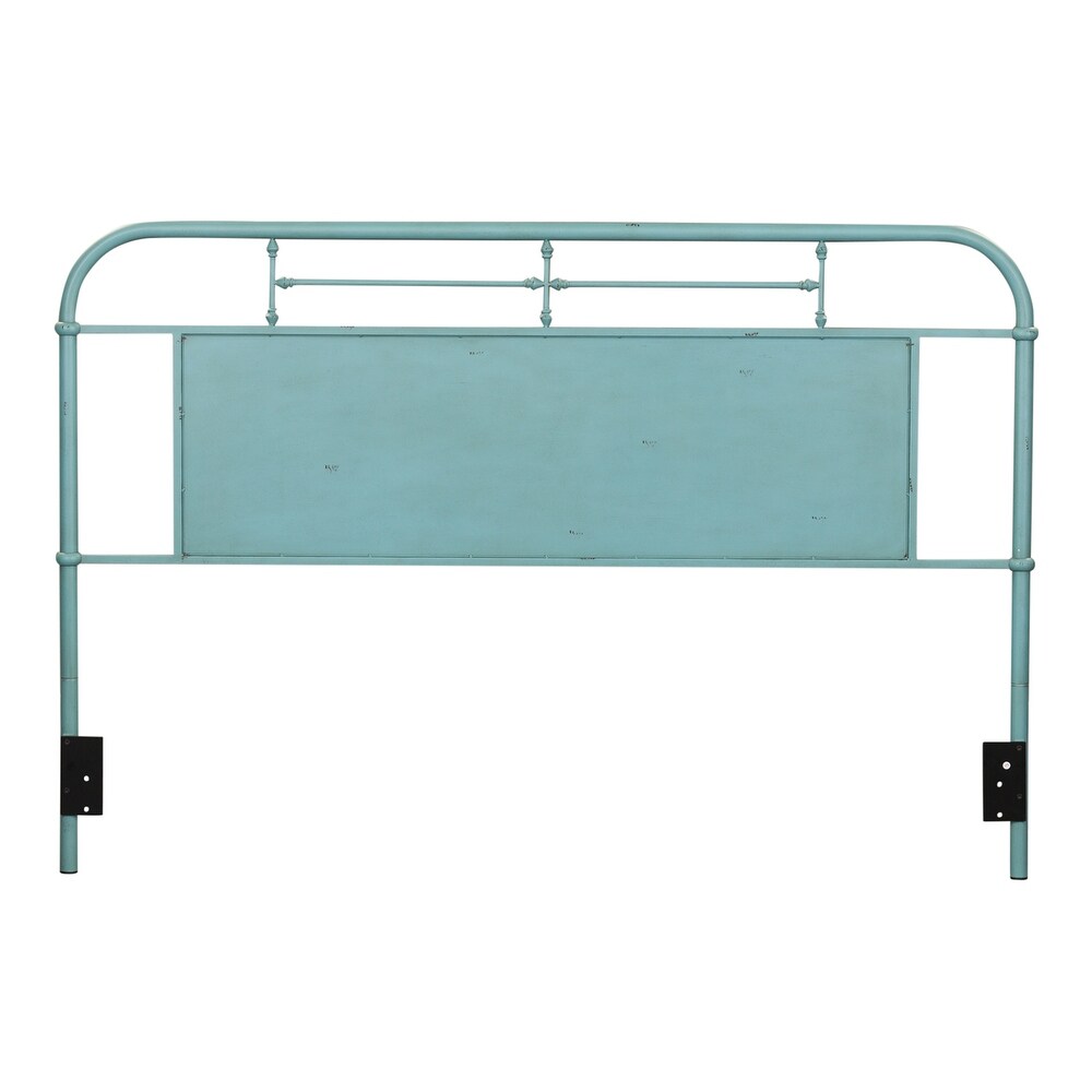 Vintage Series Distressed Metal King Metal Headboard