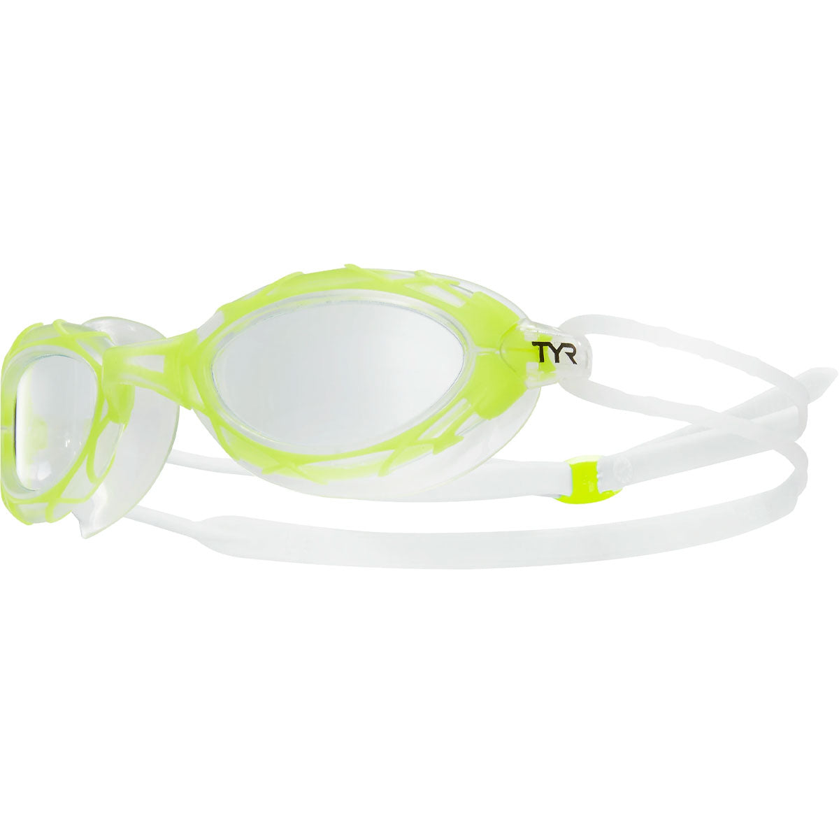 TYR White and Clear Swimming Sport Goggles