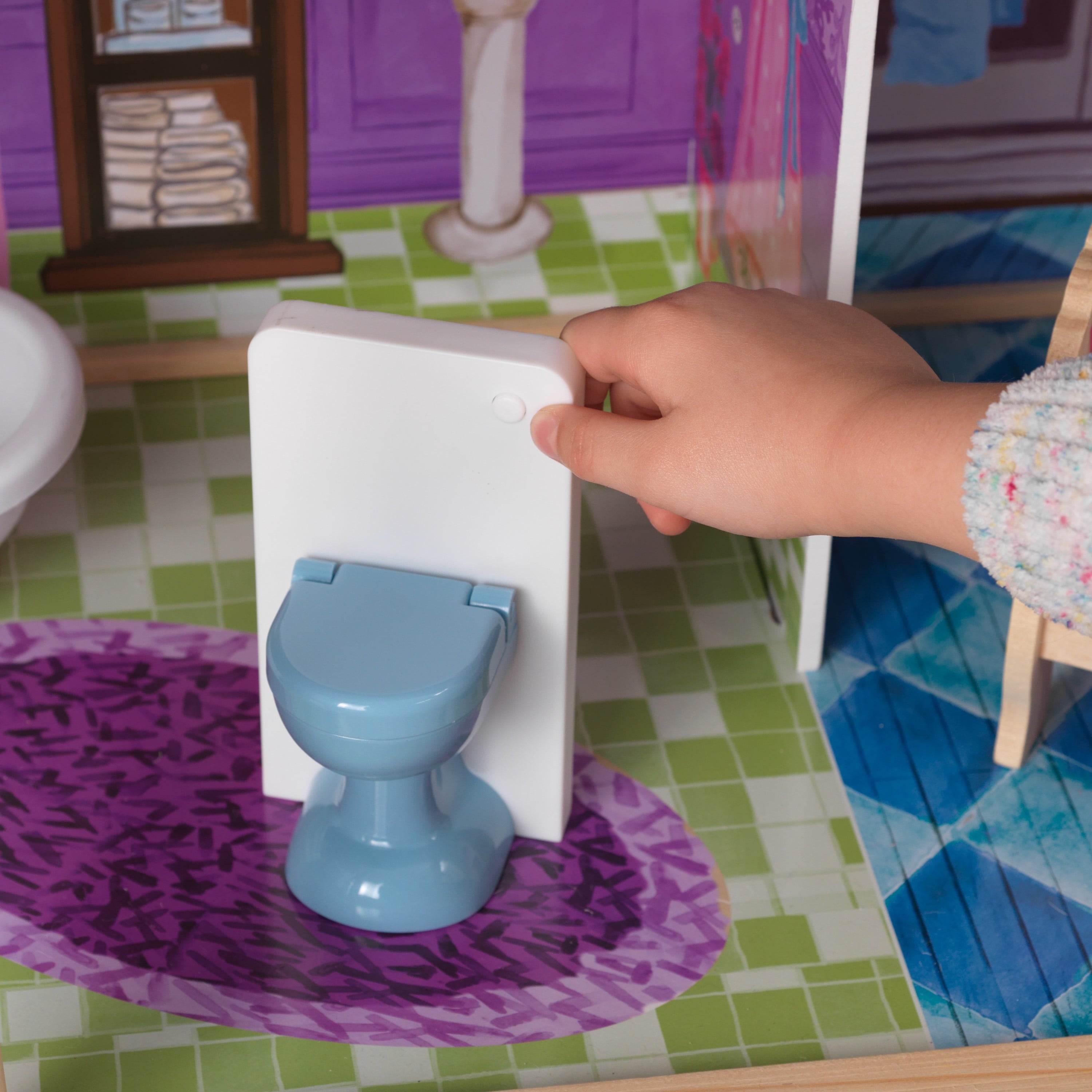 KidKraft My Dreamy Dollhouse with Lights and Sounds， Elevator and 14 Accessories