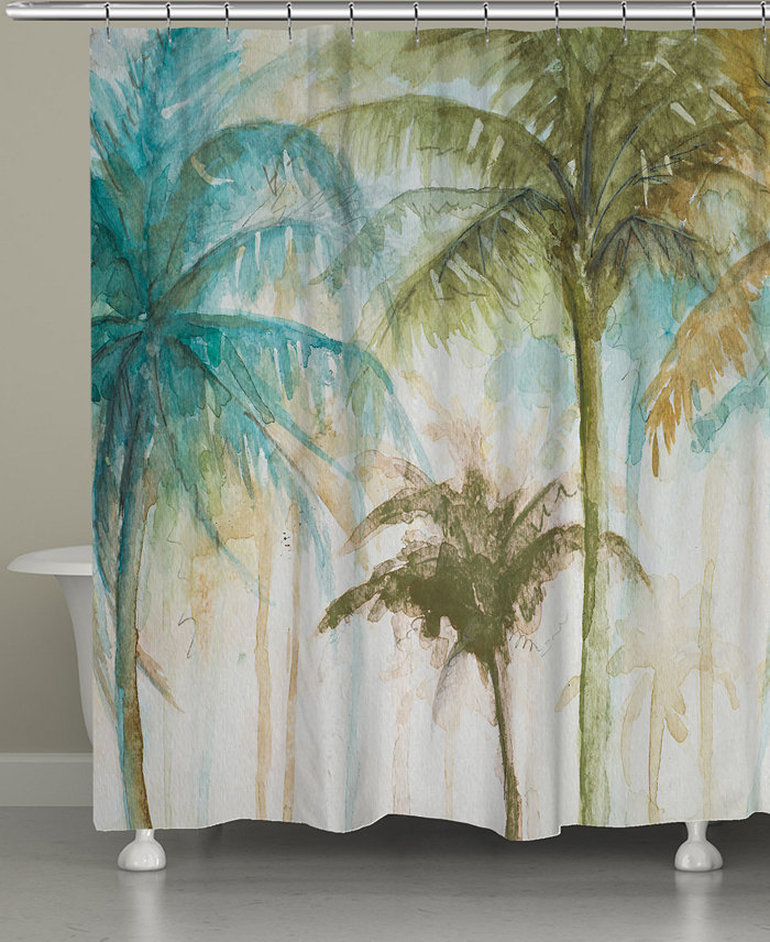 Laural Home Watercolor Palms Shower Curtain