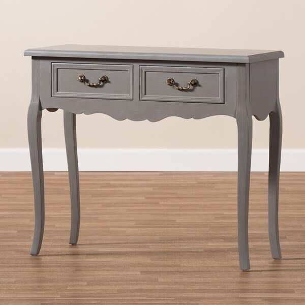 French Country 2-Drawer Console Table