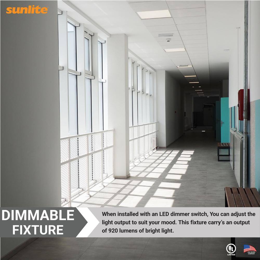 Sunlite 1 ft. x 1 ft. Dimmable 920 Lumens Integrated LED Panel Light Color Tunable 3000K 3500K 4000K 4500K 5000K HD03596-1