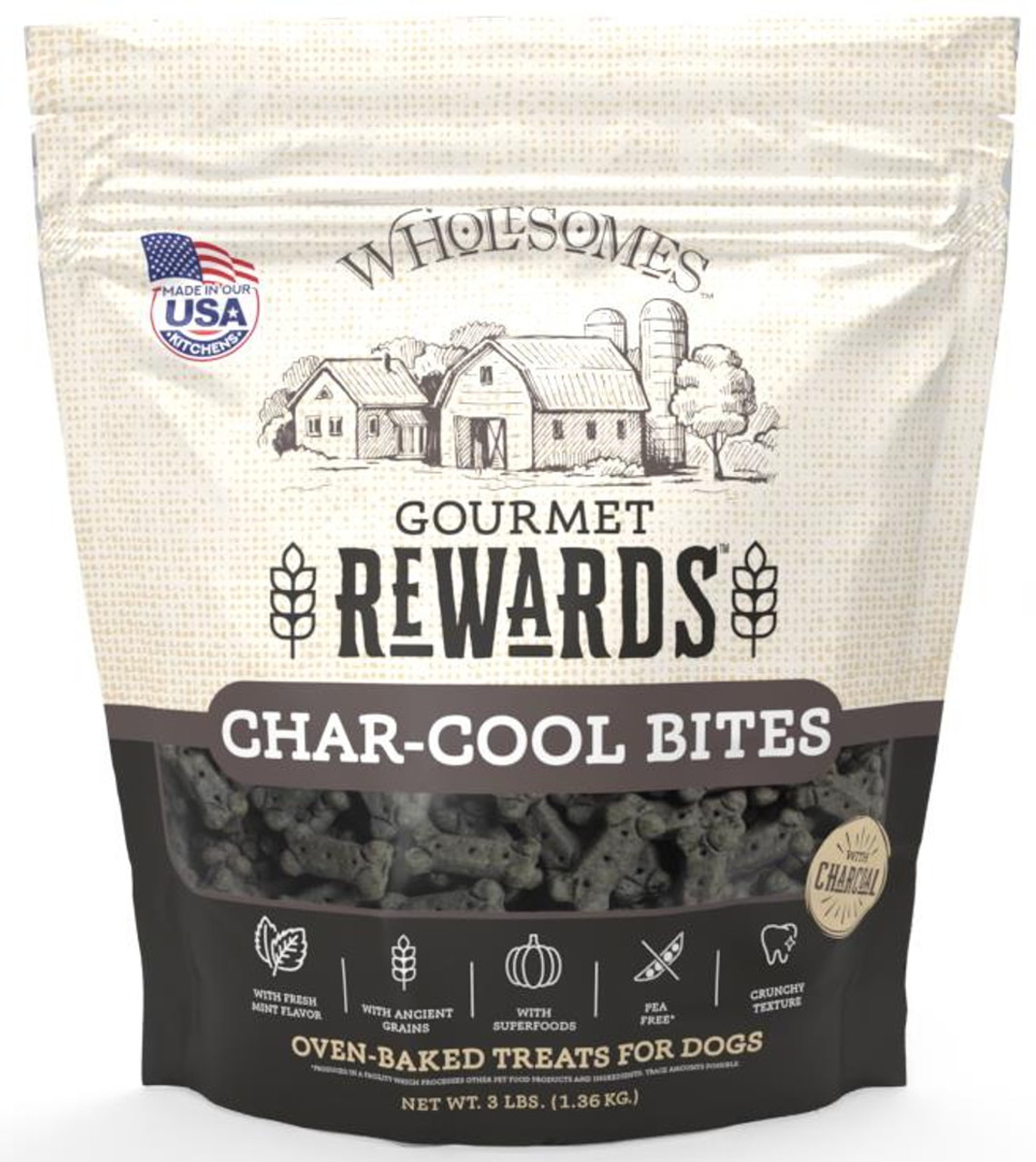 Wholesomes Rewards Charcool Bites Biscuits - 3 lbs.