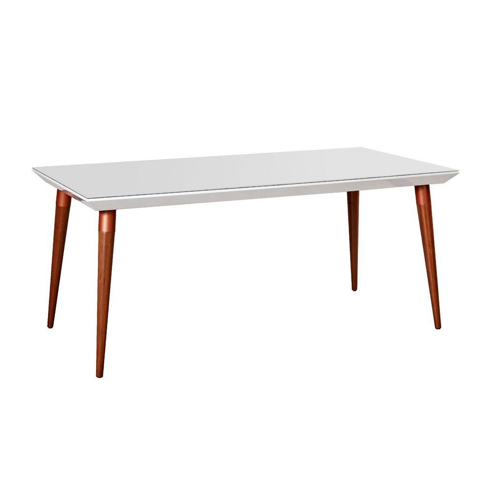 Manhattan Comfort Utopia 62.99 in. White Gloss Dining Table 107451