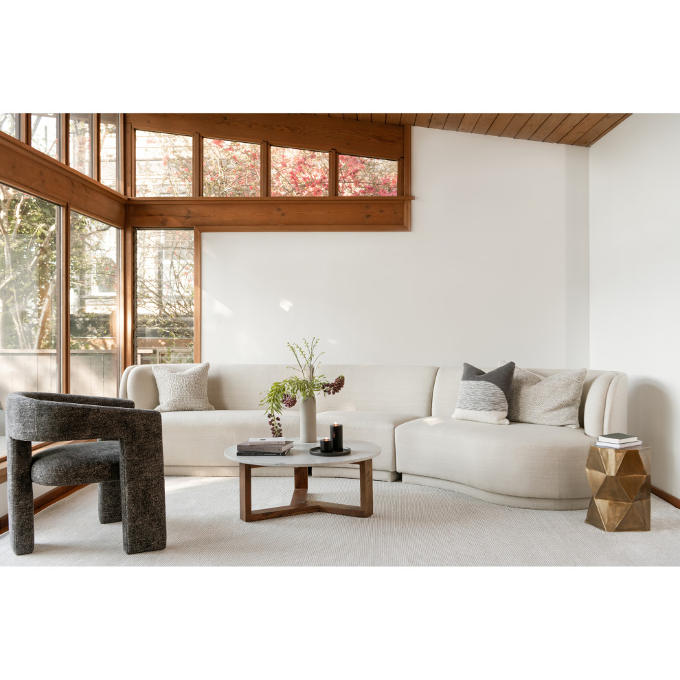 Yoon 2 Seat Sofa Left Sweet Cream   Transitional   Sofas   by HedgeApple  Houzz