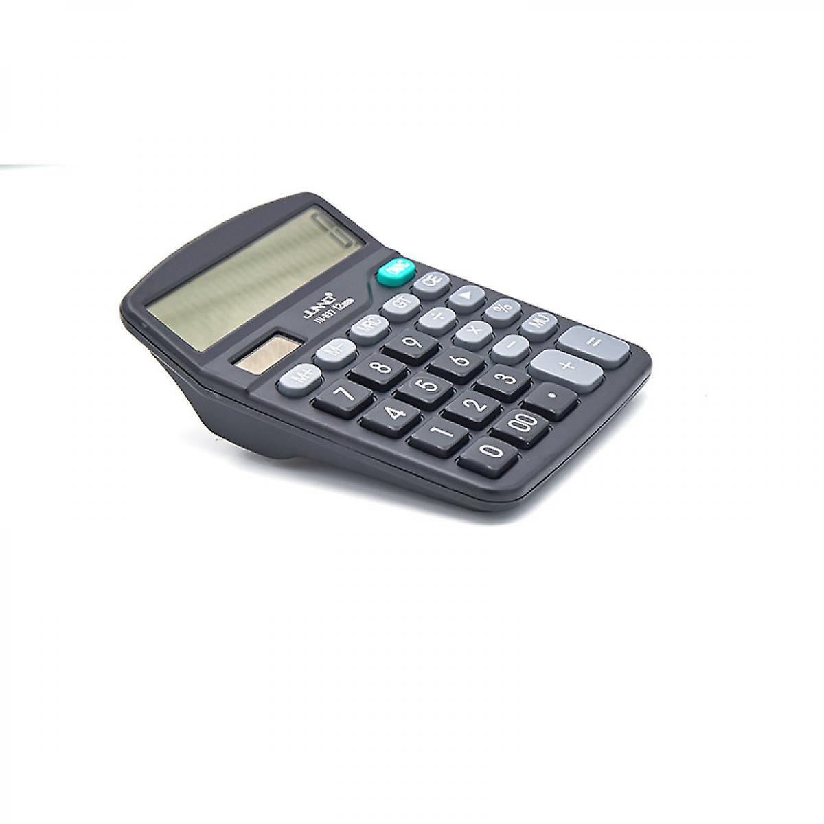 12 Digit Desk Calculator Large Buttons Solar Desktop Calculator For School Home Office - Battery Included (1 X Jn837)