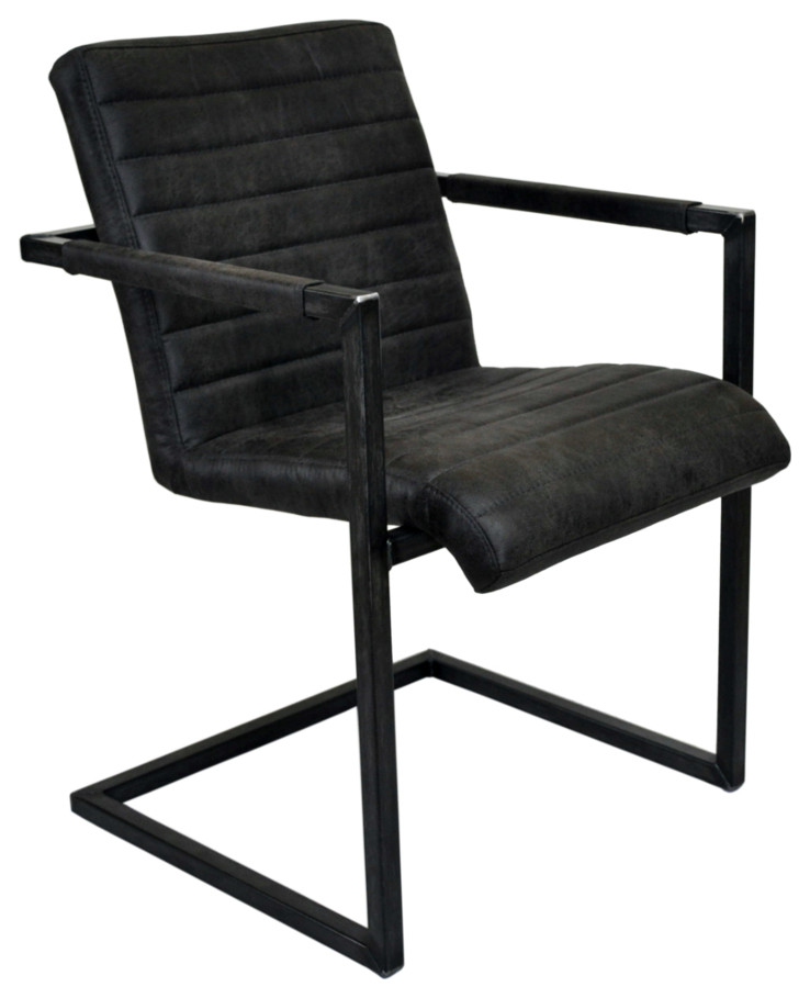 JAMIL Leather Chair   Industrial   Dining Chairs   by Table World  Houzz