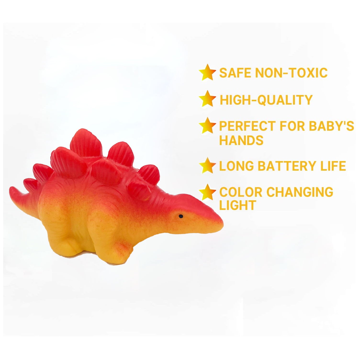 Bath Toys for Kids， Light up Dinosaur Baby Bath Toys， Bathtub Shower Pool for Toddler， Toys for Boys Girls 1 2 3 Years