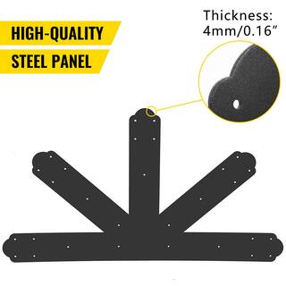 VEVOR Gable Plate Black Powder-Coated Truss Connector Plates 12:12 Pitch Gable Bracket 0.16 in. Steel Truss Nail Plates DZHWLJ1212RG1EVQ2V0