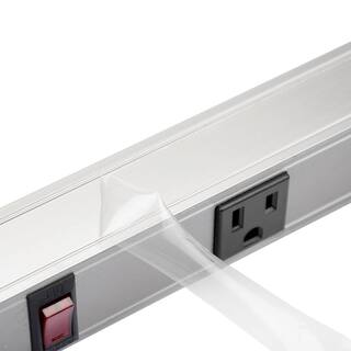 ProHT 3 ft. 8-Outlet Aluminum Power Strip with Power Cord 03197 22