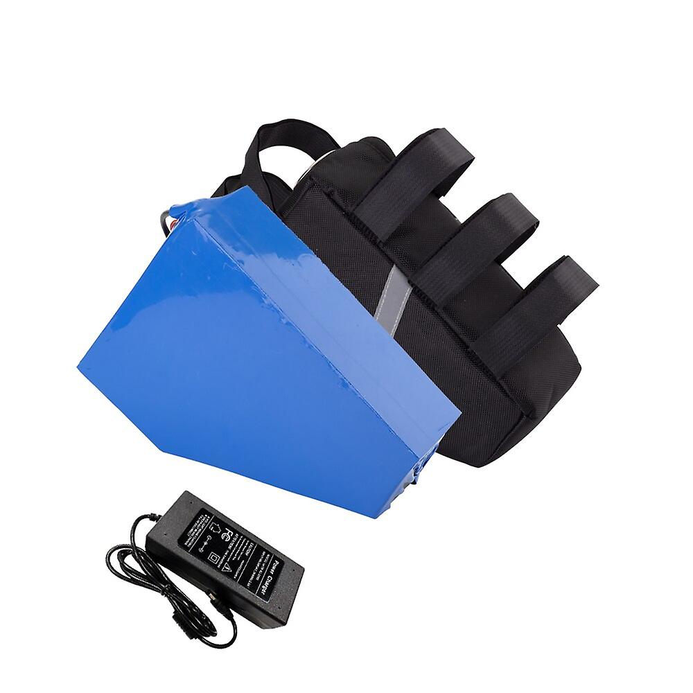 With Charger 36v 24.5ah 10s7p Ebike Battery Li-ion Triangle Bag Electric Bicycle Tricycle Motorcycle 230x80x80x180x90x195mm