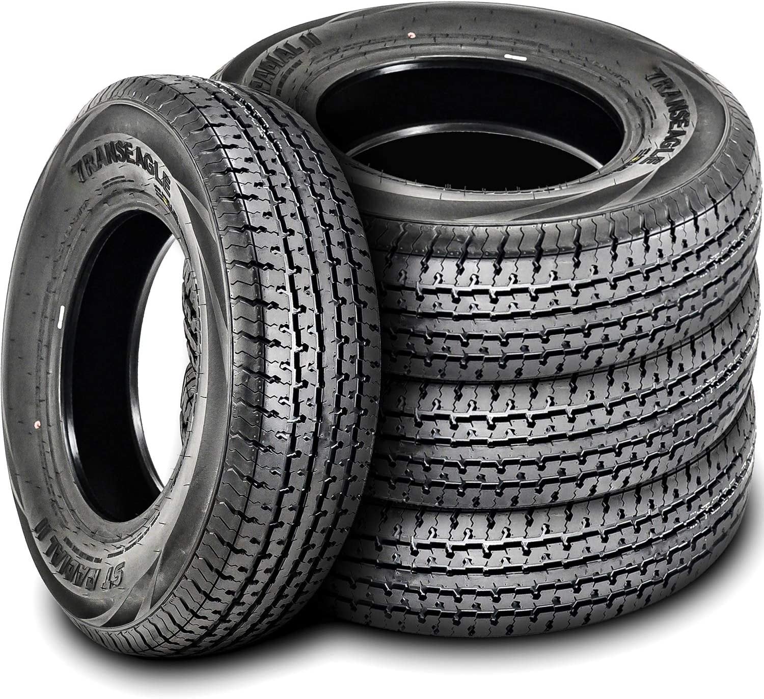 Set of 2 (TWO) Transeagle ST Radial II Premium Trailer Radial Tires-ST205/75R14 205/75/14