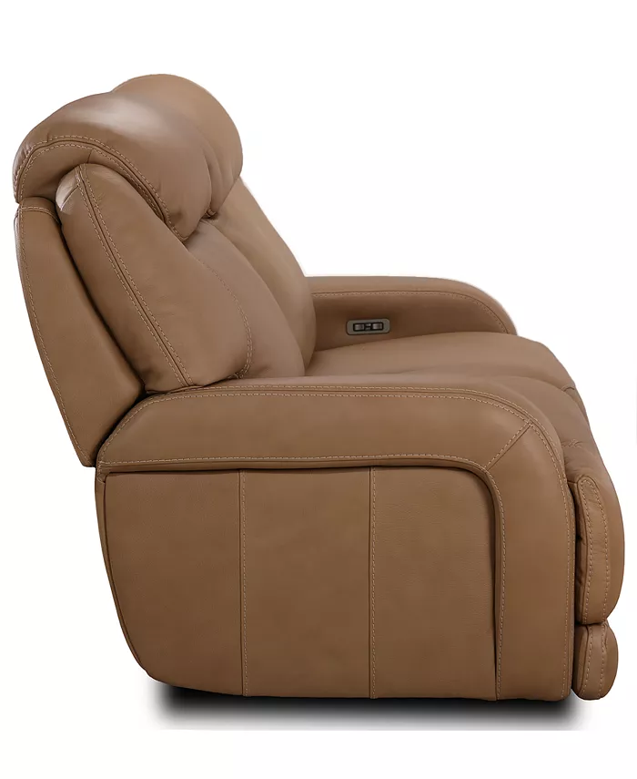 Furniture CLOSEOUT! Daventry 84 2-Pc. Leather Sectional Sofa With 2 Power Recliners Power Headrests And USB Power Outlet