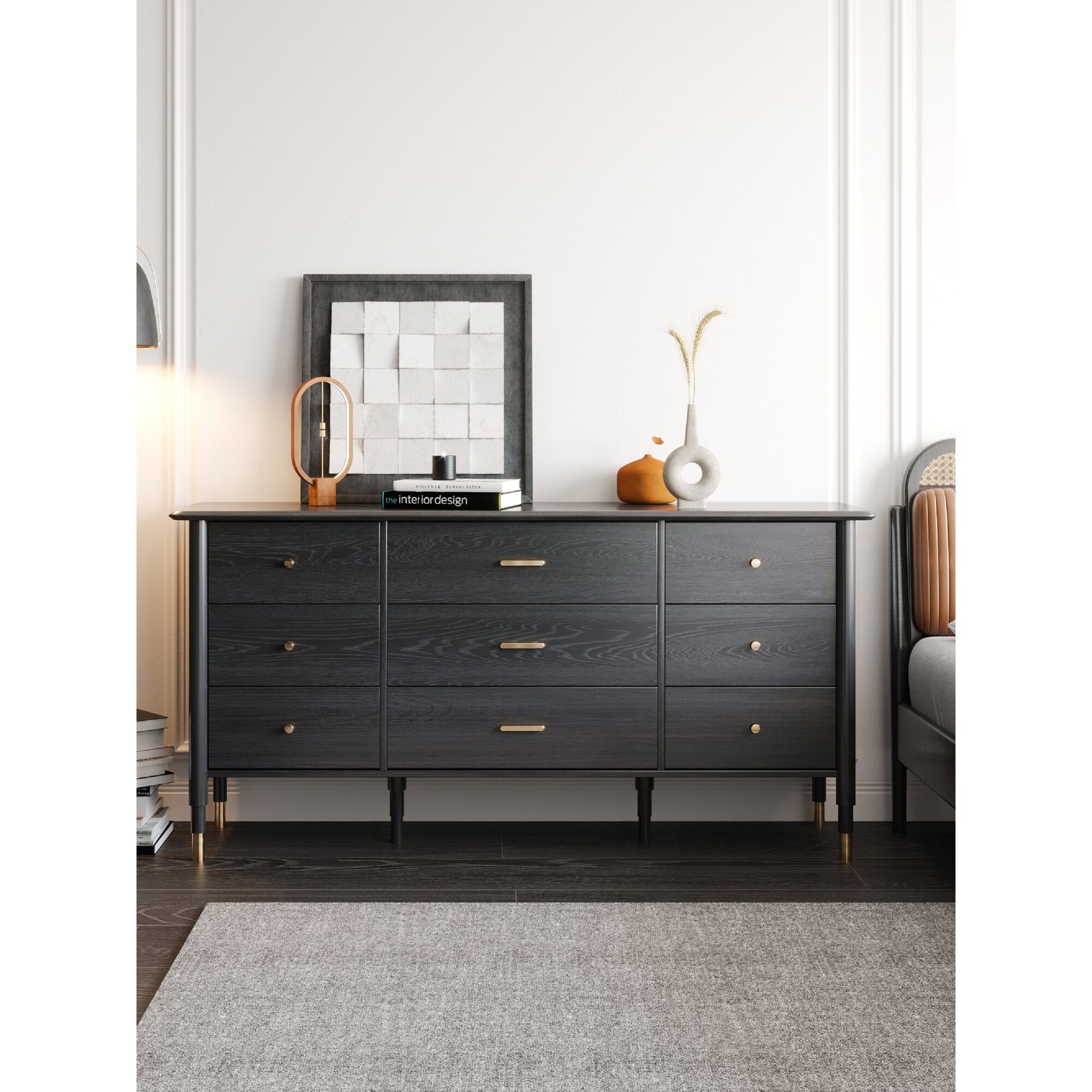 JASIWAY 63'' Wide 9 Drawer Sideboard