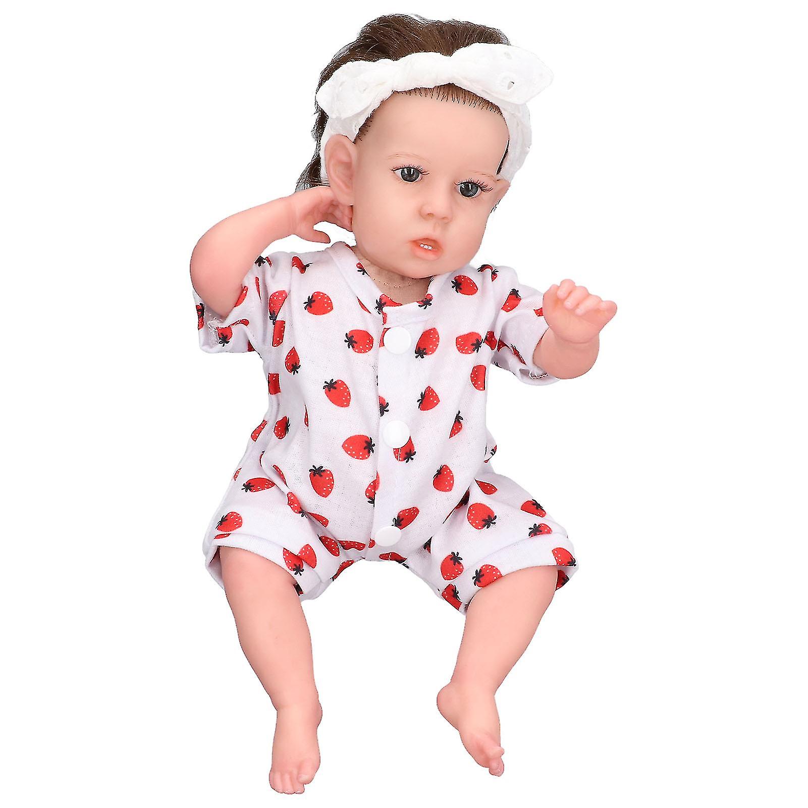 Reborn Baby Doll 12 Inch Soft Silicone Lifelike Newborn Infant Doll Children Gift for 3 Years Old+Cloth Body Girl Doll