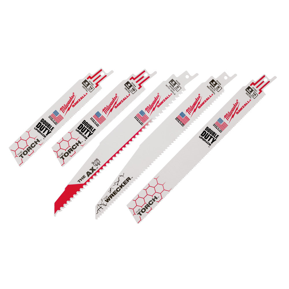 Milwaukee 49-22-1105 5 Piece Demolition Sawzall Blade Set, 6