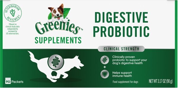 Greenies Digestive Probiotic Supplement Powder for Dogs