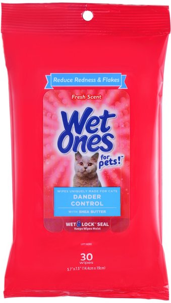 Wet Ones Dander Control  Fresh Scent Cat Wipes， 30 count