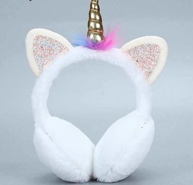 Children Cute Cat Winter Earmuffs， Warm Plush Ear Cover