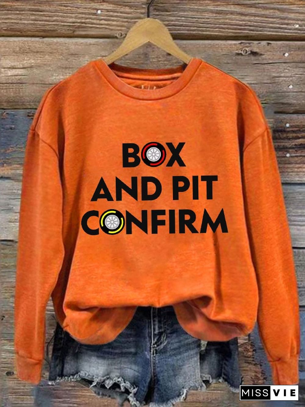 Women's box and pit confirm sweatshirt