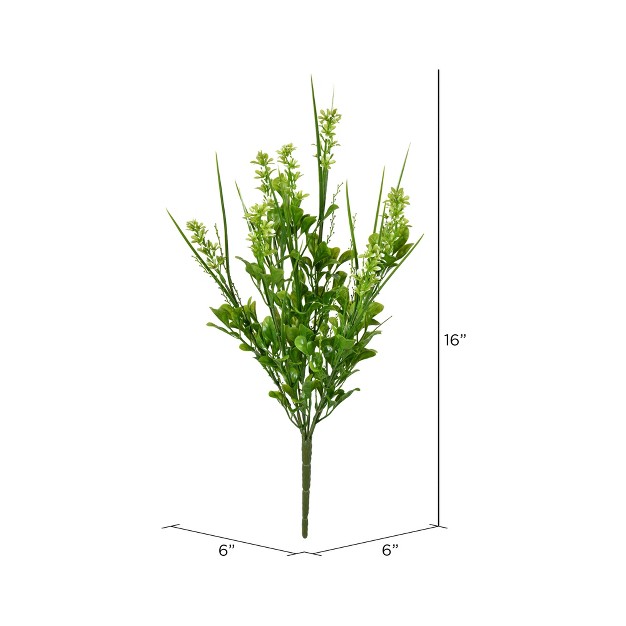 Artificial Uv Coated Green Butterfly Bush 2 pk