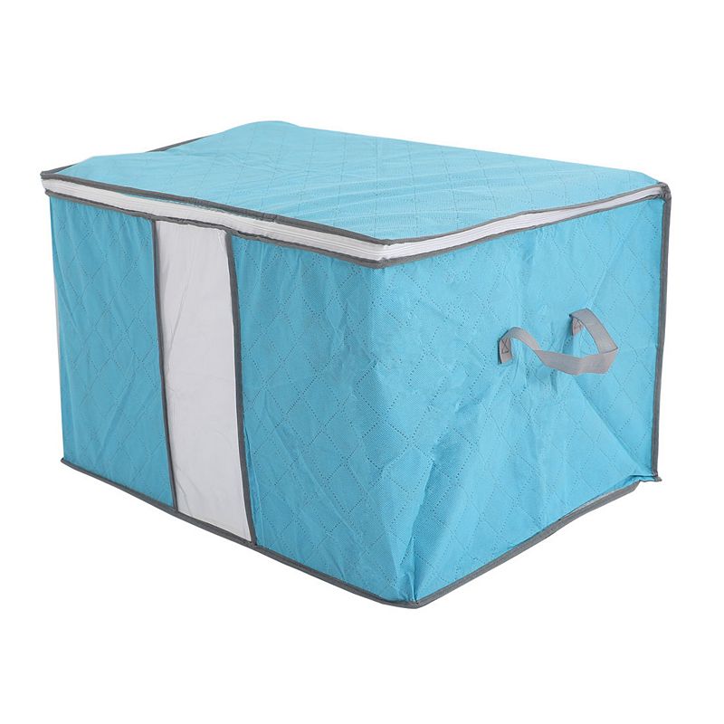 Home Foldable Zippered Dustproof Quilt Clothes Storage Bag Container