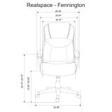 Fennington Bonded Leather High-Back Executive Chair， Brown， BIFMA Certified