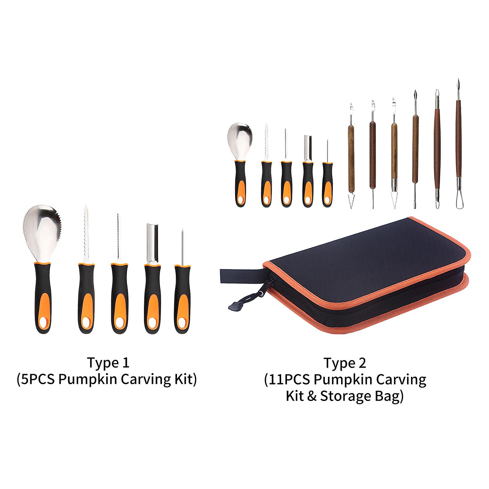 5pcs Halloween Pumpkin Carving Kit，type 2