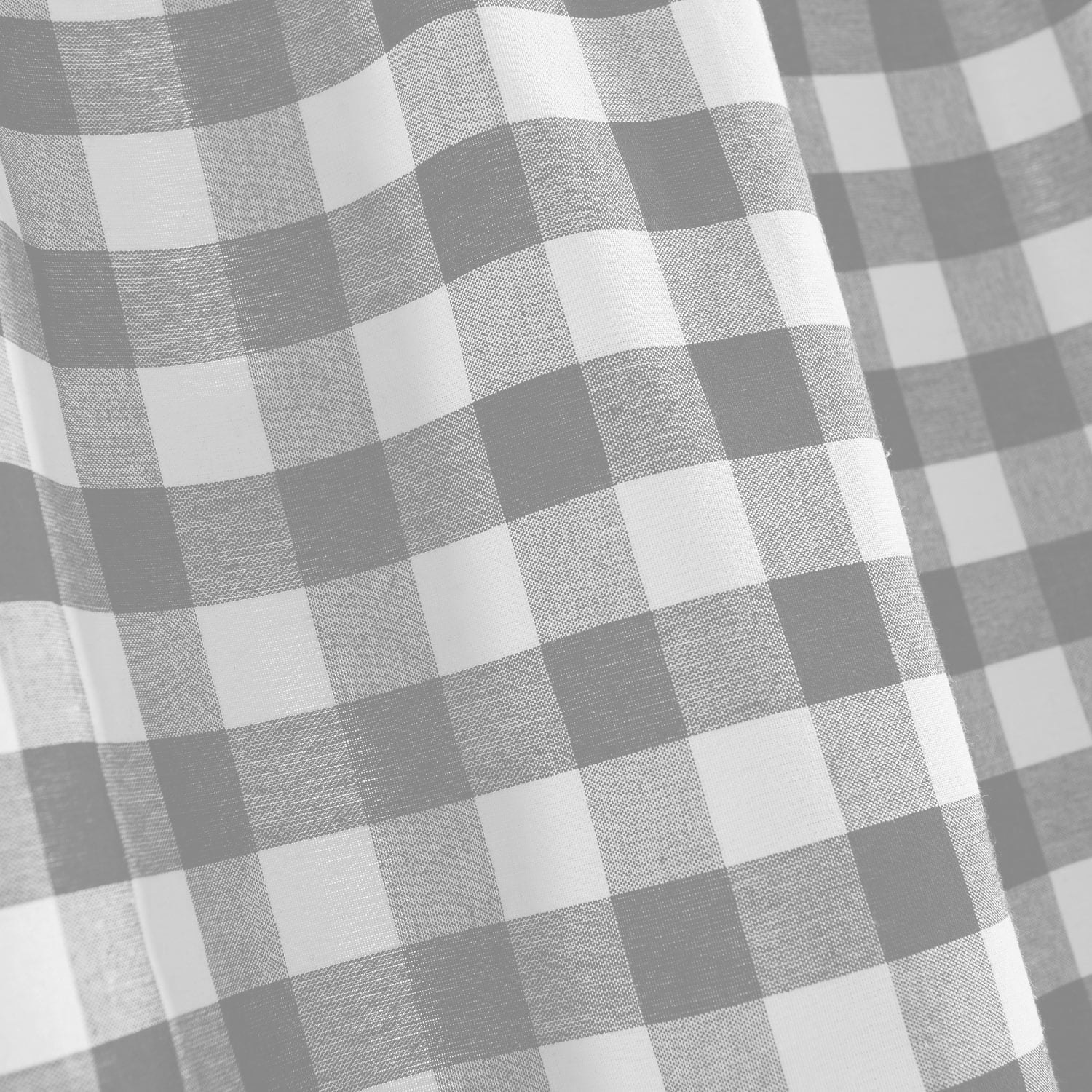 Buffalo Check Gingham Kitchen Curtain Tier Pair  - 36 x 58