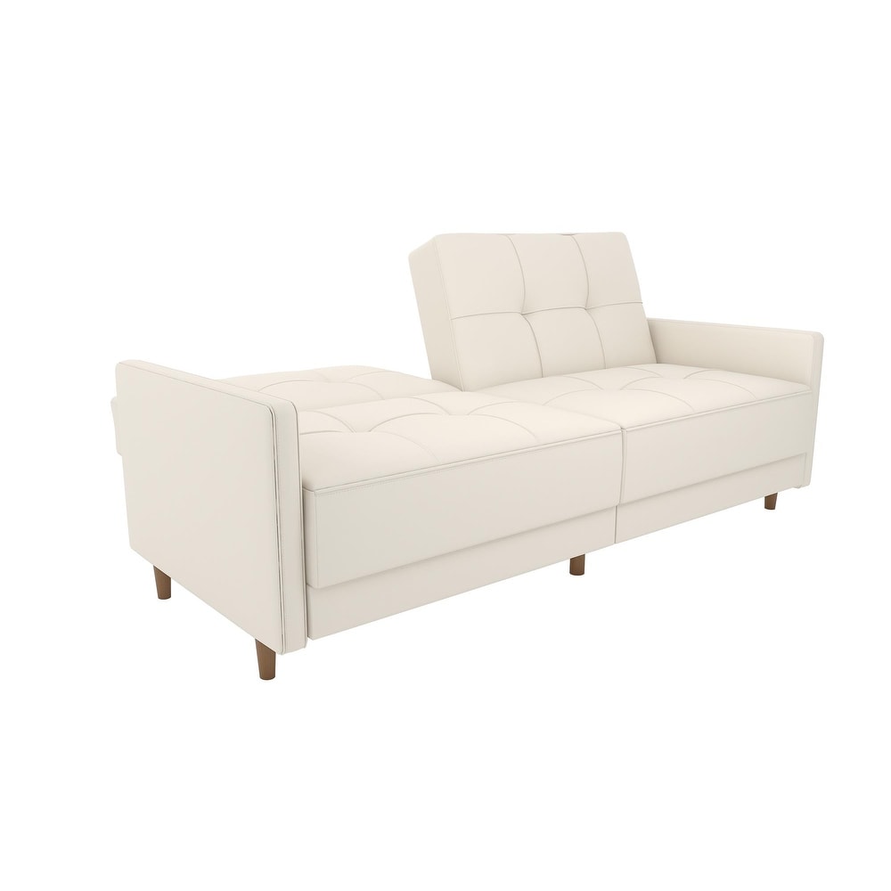 DHP Andora Faux Leather Coil Futon