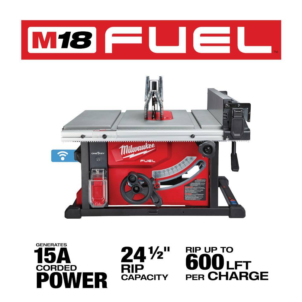 MW M18 FUEL ONE-KEY 18-Volt Lithium-Ion Brushless Cordless 8-14 in. Table Saw (Tool-Only) 2736-20