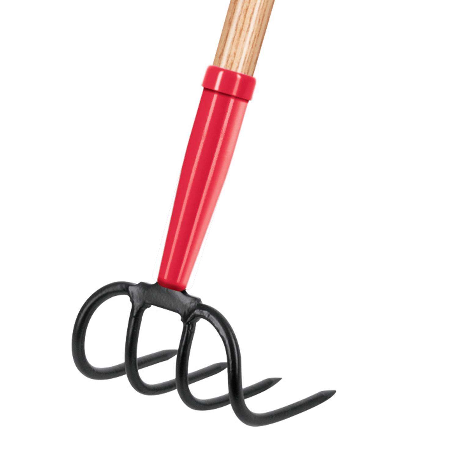 Truper Tru Tough 4 Tine Steel Cultivator 54 in. Wood Handle