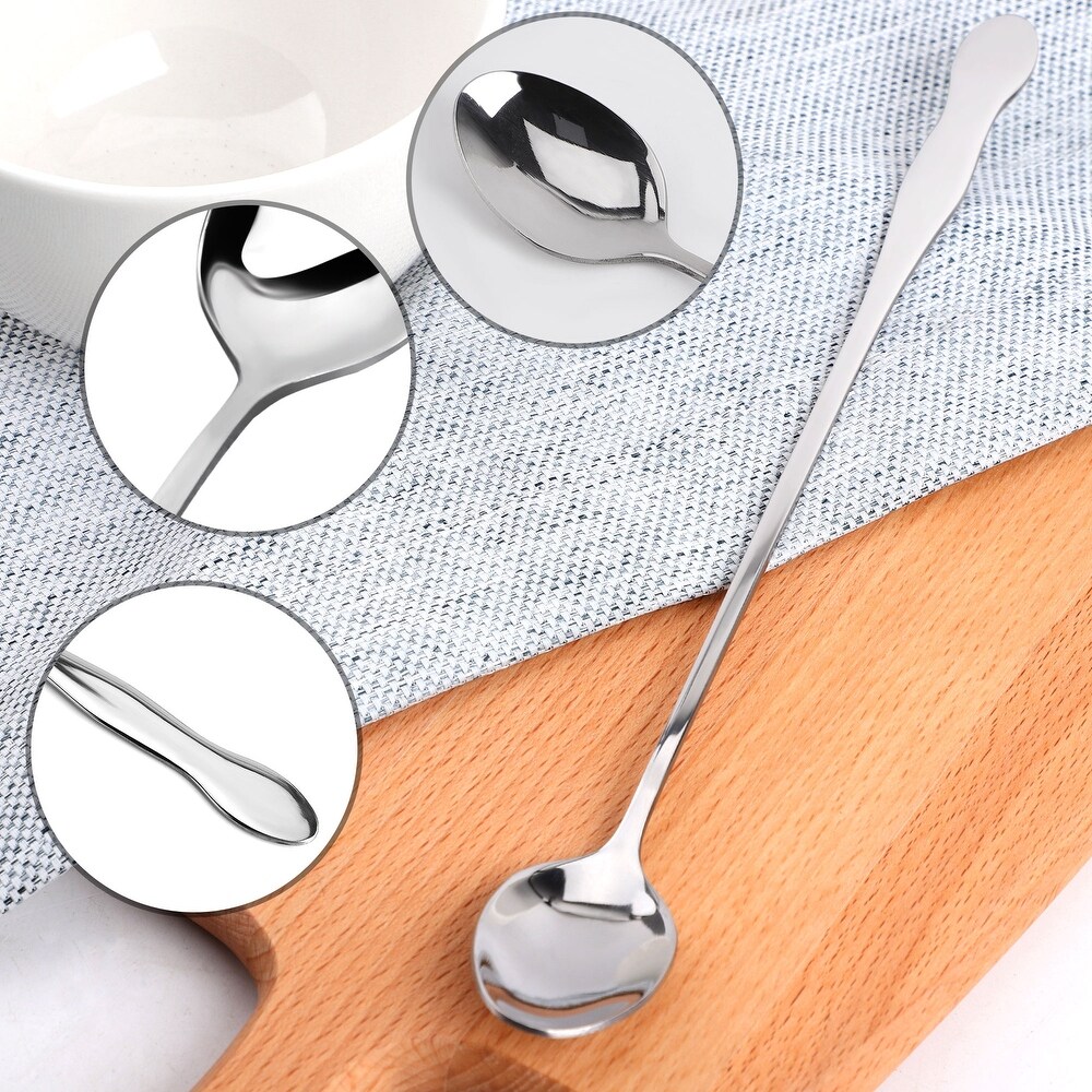 Stainless Steel Spoons 4 Pcs Soup Spoon Oil Salt Sugar Dining Spoons 10\