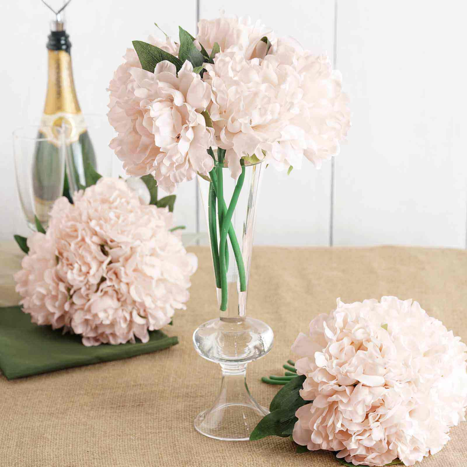 Blush Real Touch Artificial Silk Peonies Flower Bouquet 11