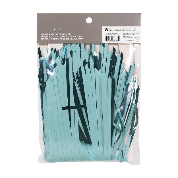 Metallic Mix Fringe Backdrop D cor Blue