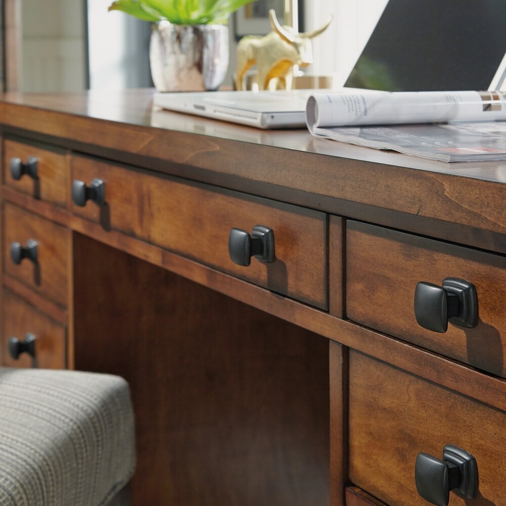 Tahoe Aged Maple Executive Pedestal Desk