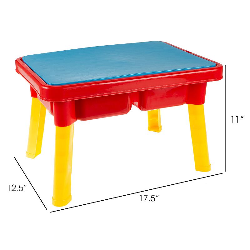 Hey! Play! Sand or Water Table with Lid and Toys