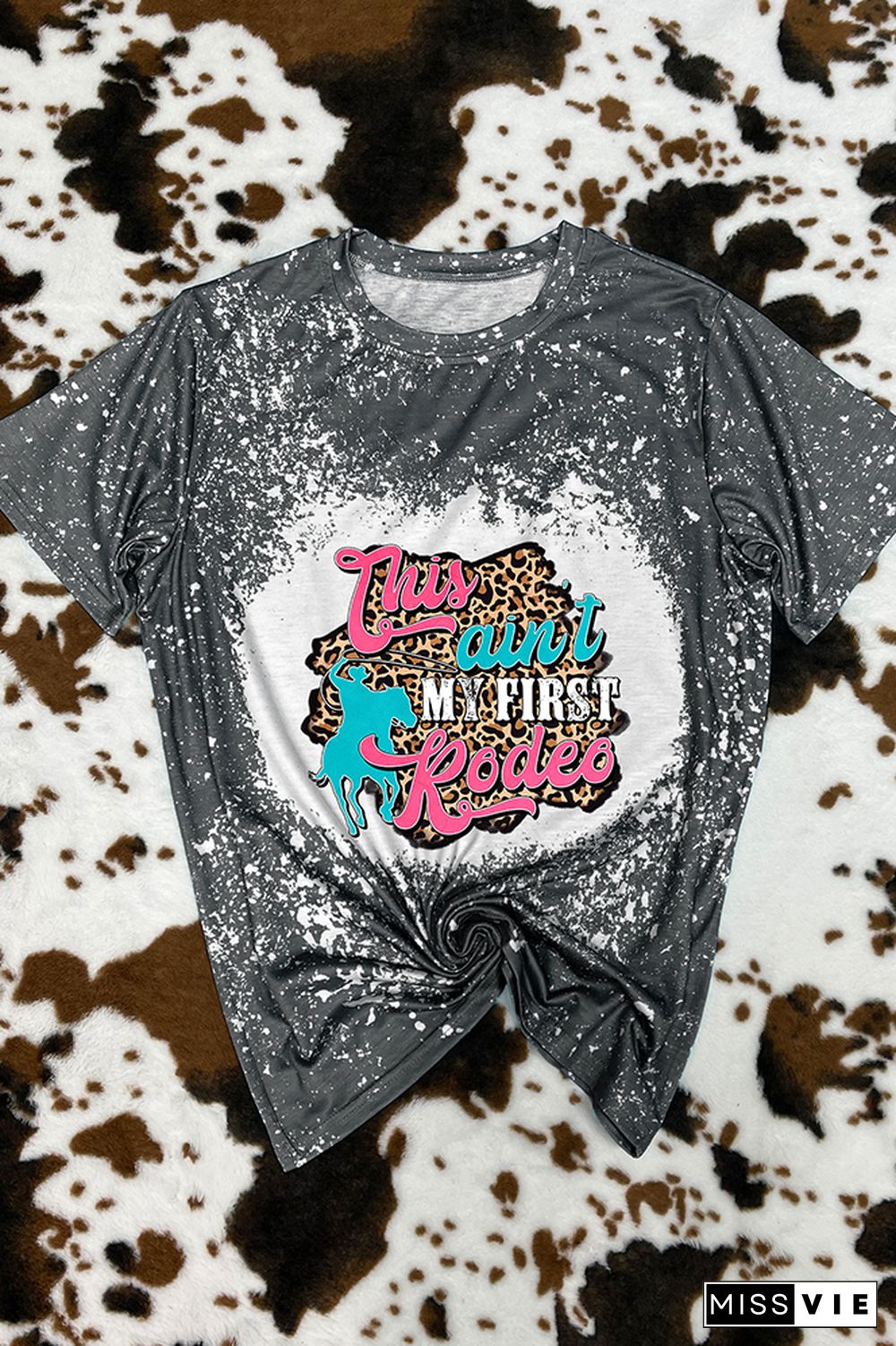 This Ain't My First Rodeo Leopard Graphic Tee Wholesale