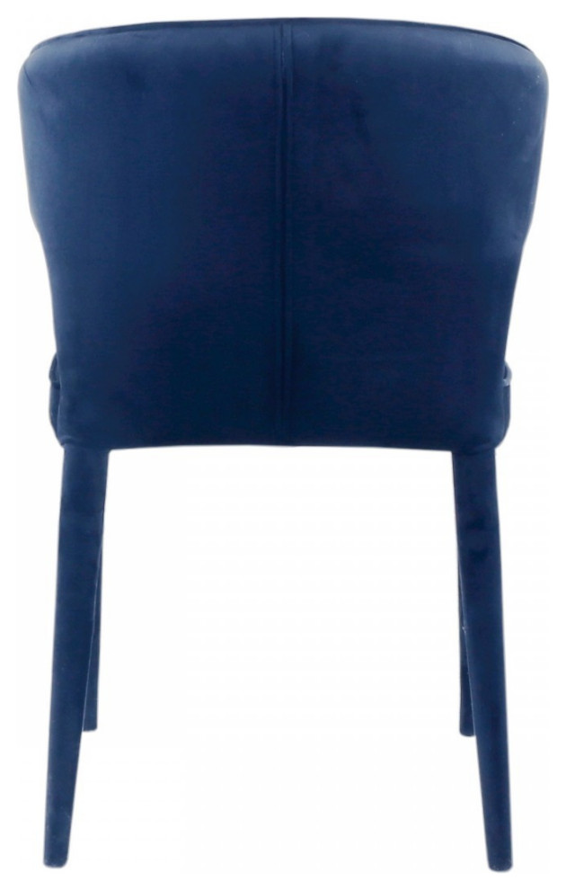 Blue Velvet Wrapped Dining Chair   Midcentury   Dining Chairs   by UStradeENT LLC  Houzz