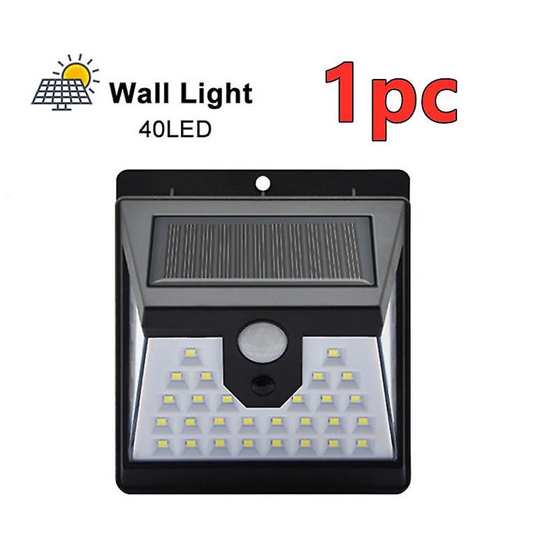 40 Led Solar Light 3 Modes Pir Human Body Sensor Solar Panel Waterproof Outdoor Light Automatic Bright Home Garden Street Light