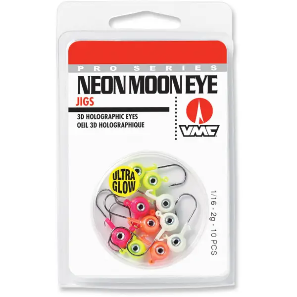 Rapala Neon Moon Eye Jig Glow Kit 1/16 oz Fishing Lure Assortment