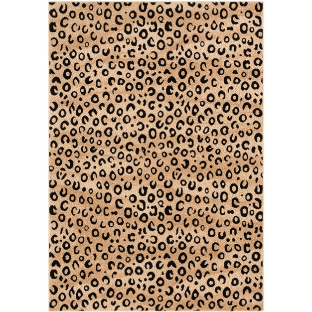 Well Woven Dulcet Leopard Animal Print Black Area Rug