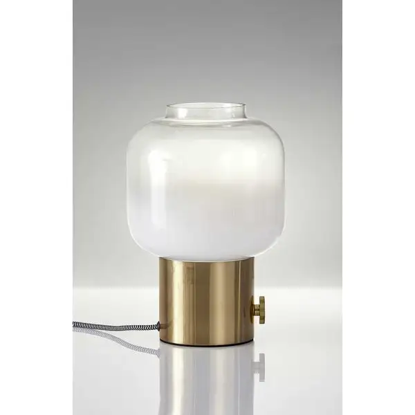 Mod Pod Brass Glass Table Lamp - 8 x 8 x 12