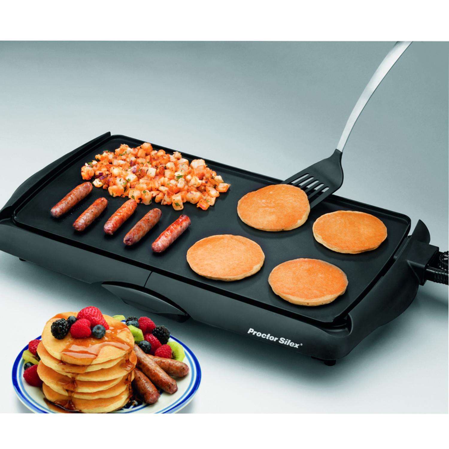 Proctor Silex Black Plastic Nonstick Surface Electric Griddle 200 sq in