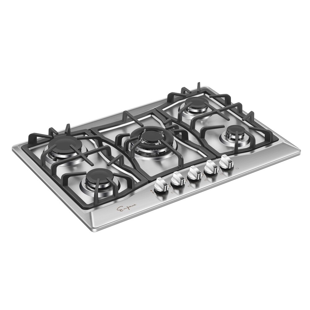 Empava 30 in Gas Cooktop Stainless Steel Built in 5 Sabaf Burners Stove