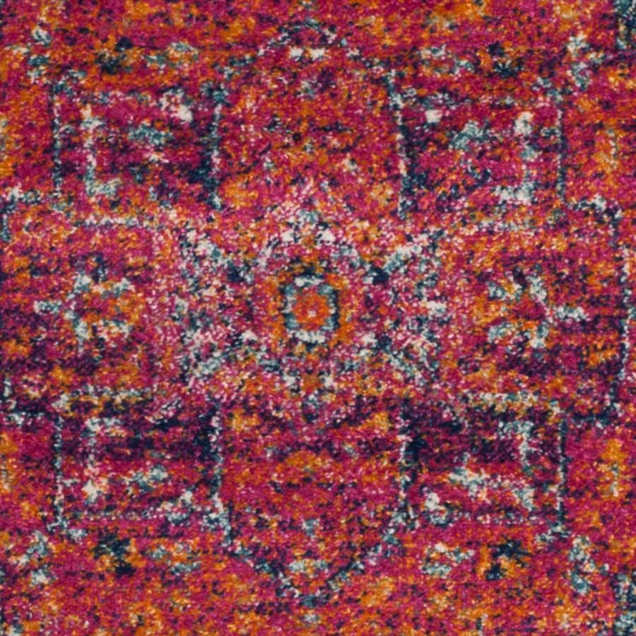 SAFAVIEH Evoke Westley Traditional Runner Rug， Fuchsia/Orange， 22 x 13and#8242;