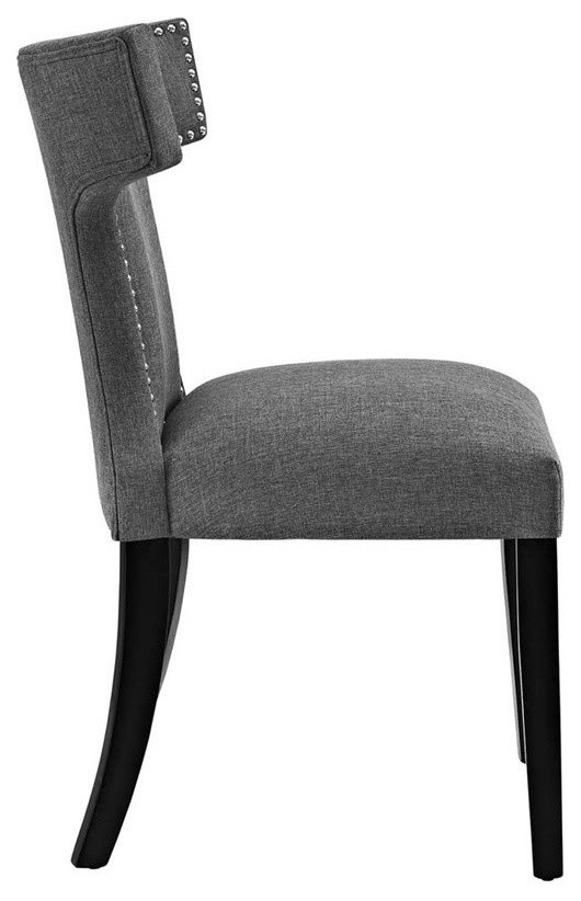 Hawthorne Collection Fabric Upholstered Dining Side Chair in Gray   Transitional   Dining Chairs   by Homesquare  Houzz