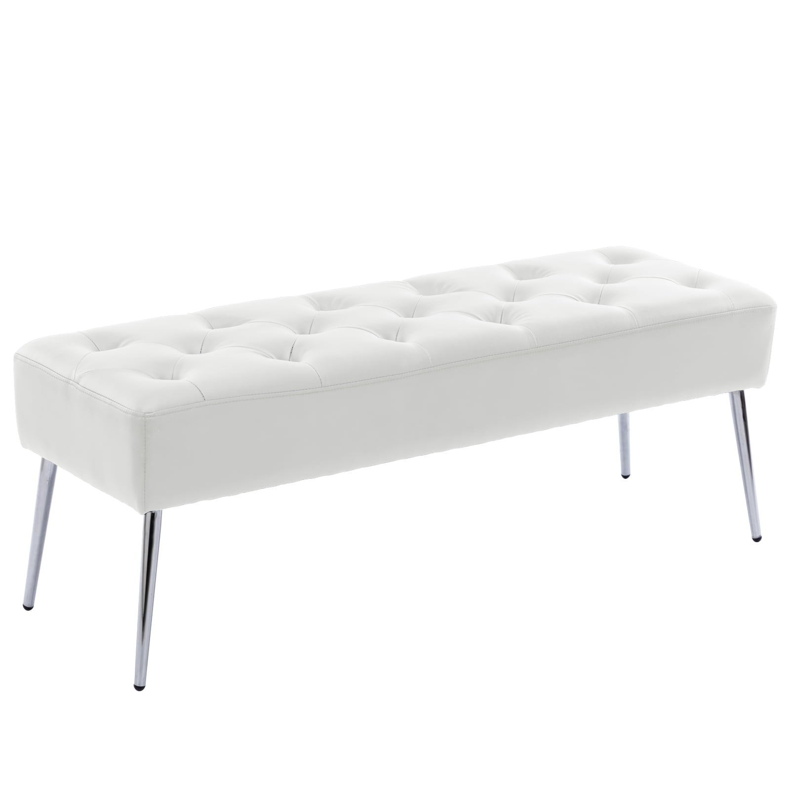 Duhome Elegant Lifestyle Bench Faux Leather Upholstered Bench for Bedroom Entryway Modern Tufted White