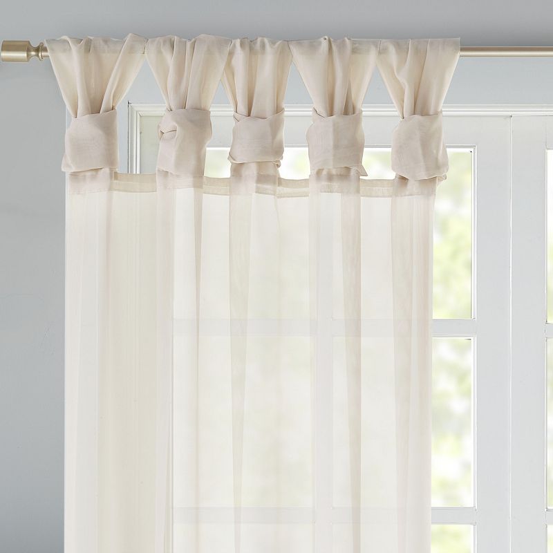 Madison Park 2-pack Elowen Twisted Tab Voile Sheer Window Curtains