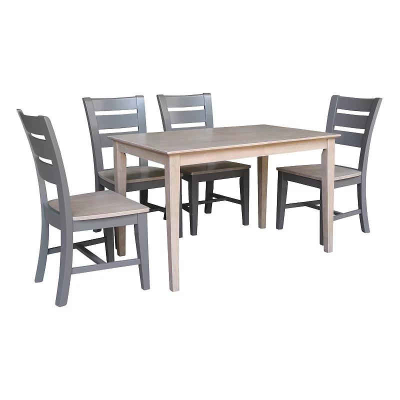 International Concepts Dining Table and Chairs 5-piece Set